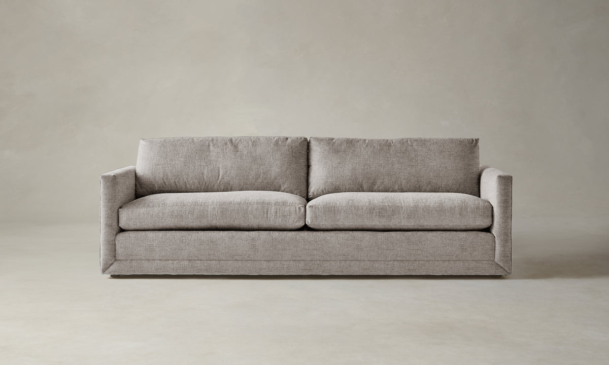 warren sofa in light brown tweed fabric