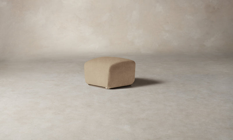 The Miles Ottoman - Mohair Almond