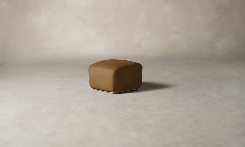 The Miles Ottoman - Nubuck Leather Saddle