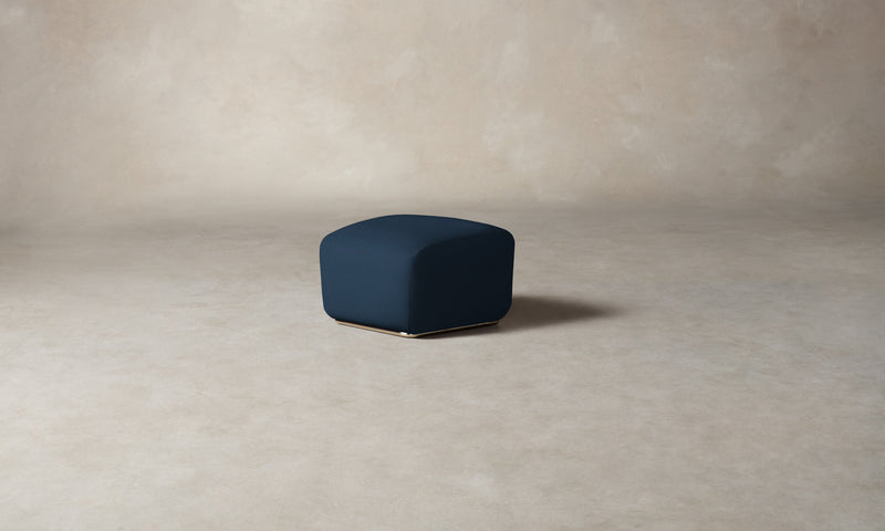 The Miles Ottoman - Performance Linen Weave Bay