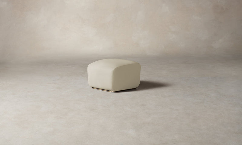 The Miles Ottoman - Performance Linen Weave Flour
