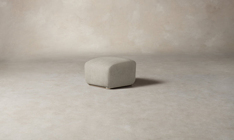 The Miles Ottoman - Performance Tweed Oatmeal