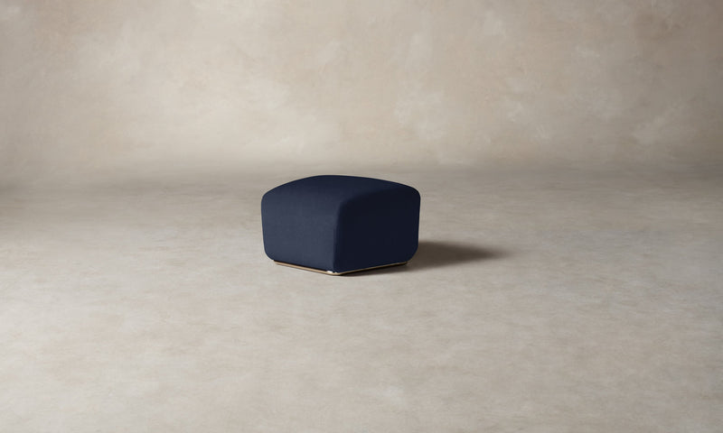 The Miles Ottoman - Performance Velvet Midnight