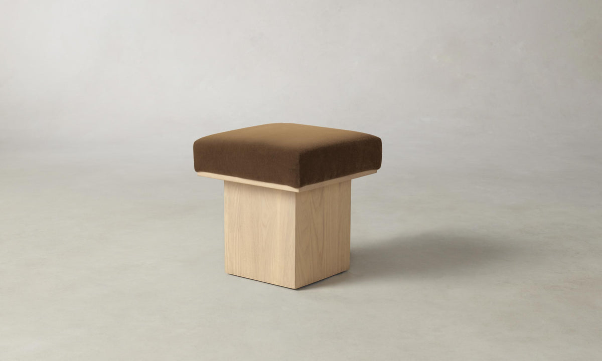 The Mulberry Ottoman - Performance Velvet Cider