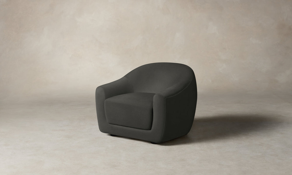 The Oliver Chair - Performance Velvet Slate