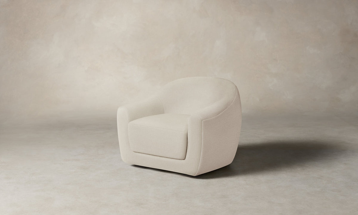 The Oliver Swivel Chair - Heritage Belgian Linen Alder