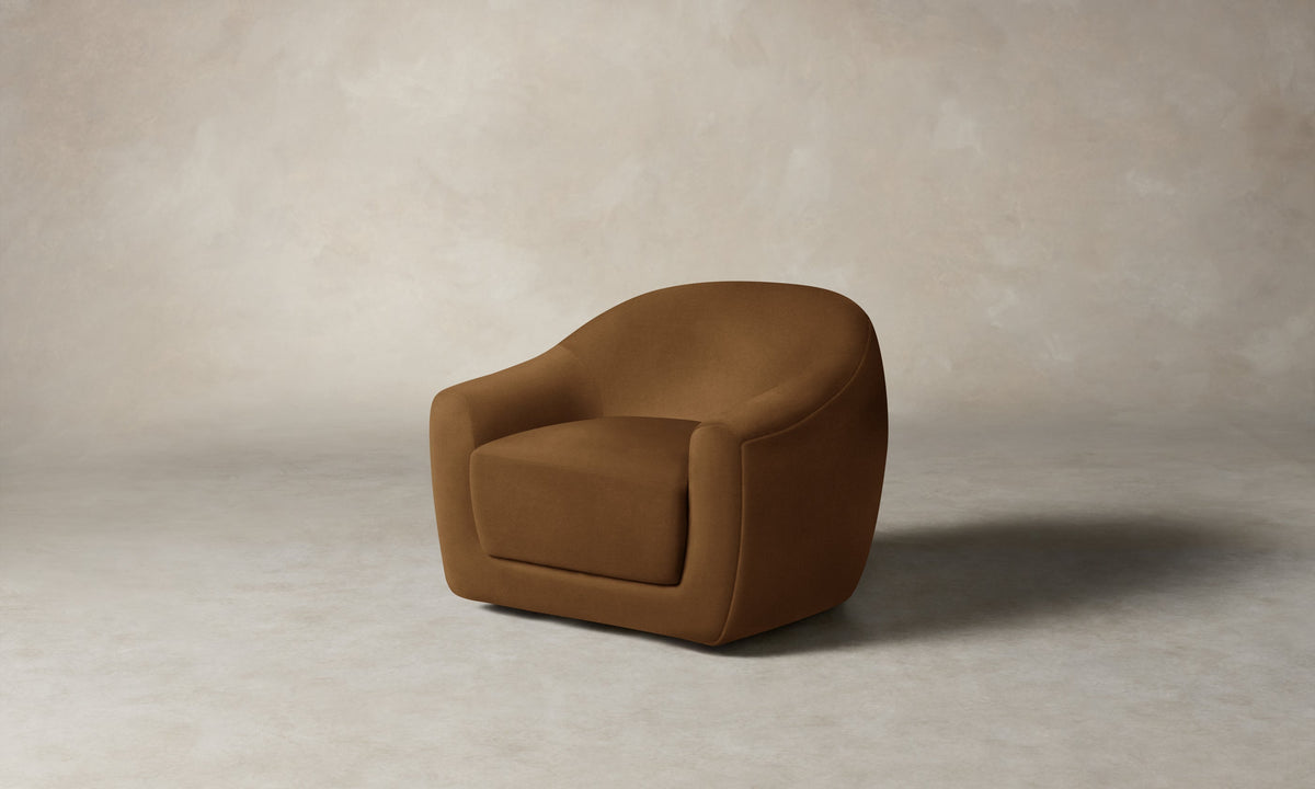 The Oliver Swivel Chair - Performance Velvet Cider
