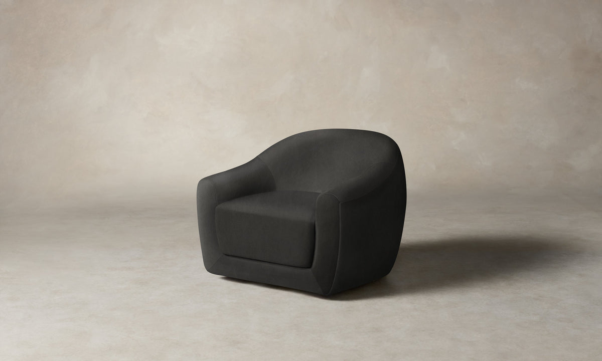 The Oliver Swivel Chair - Tuscan Leather Seal
