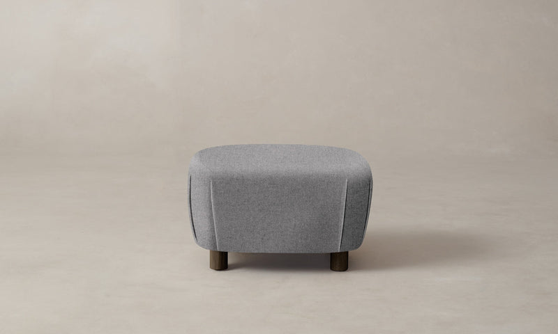The Perry Ottoman - Italian Brushed Wool Moon