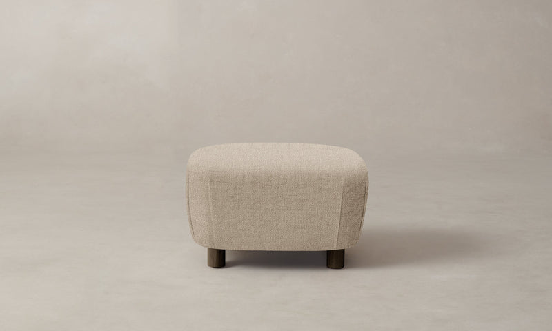 The Perry Ottoman - Performance Textural Weave Savanna