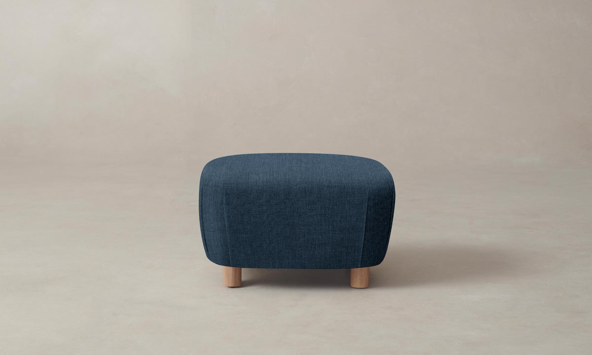 The Perry Ottoman - Performance Tweed Denim