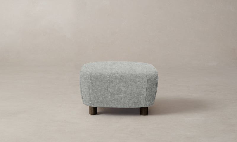The Perry Ottoman - Performance Woven Chenille Rain