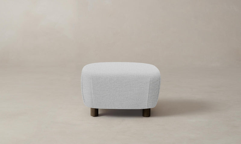 The Perry Ottoman - Performance Woven Chenille Steel