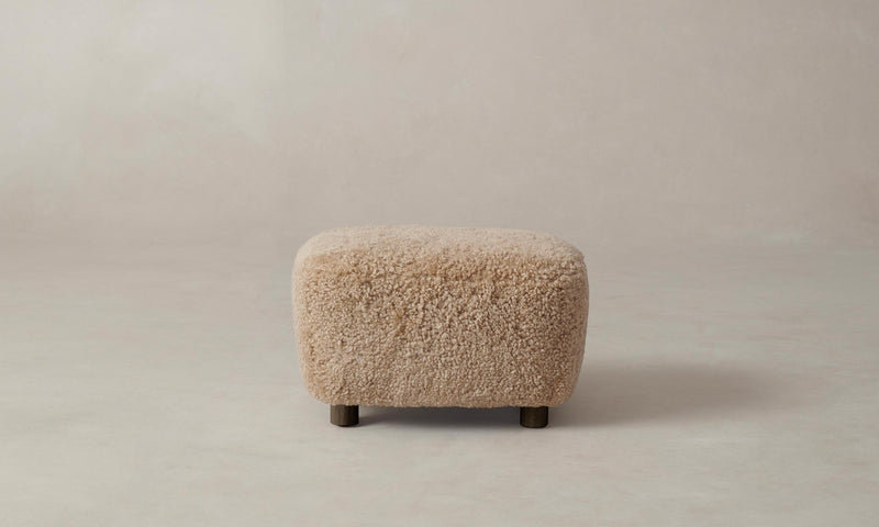 The Perry Ottoman - Shearling Toffee