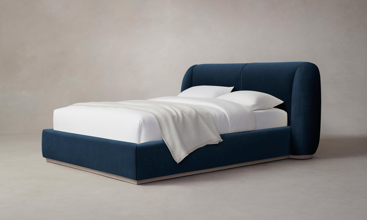 The Smith Bed - Performance Velvet Sapphire