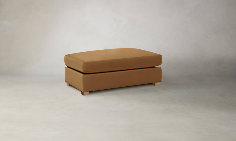 The Sullivan Ottoman - Costa Leather Nutmeg