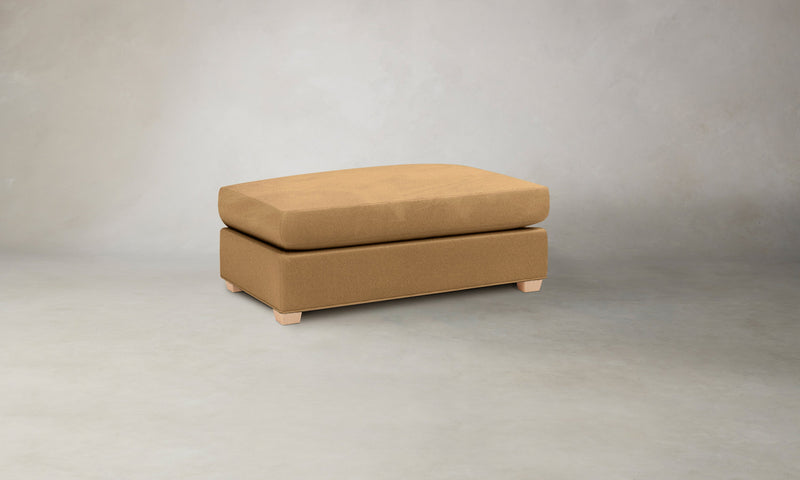The Sullivan Ottoman - Nubuck Leather Rye
