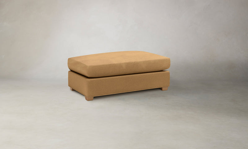The Sullivan Ottoman - Nubuck Leather Rye