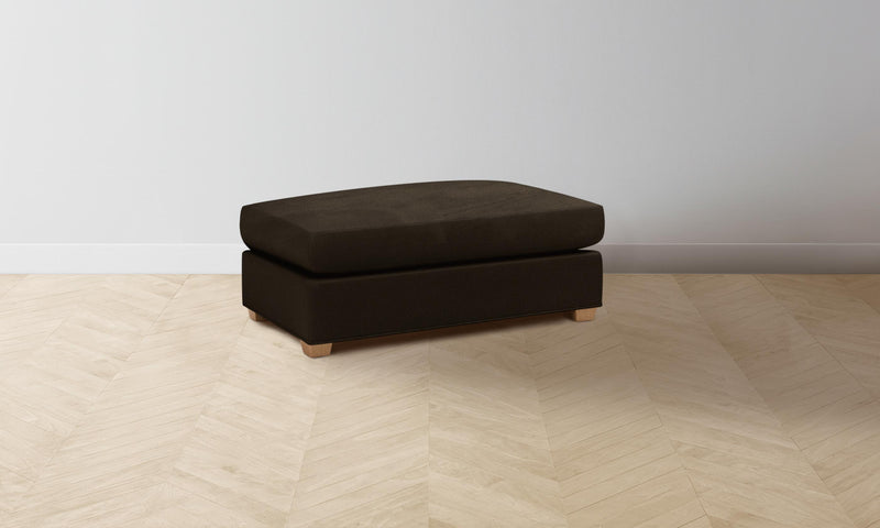 The Sullivan Ottoman - Nubuck Leather Espresso