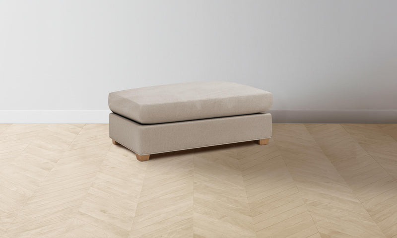 The Sullivan Ottoman - Nubuck Leather Fawn
