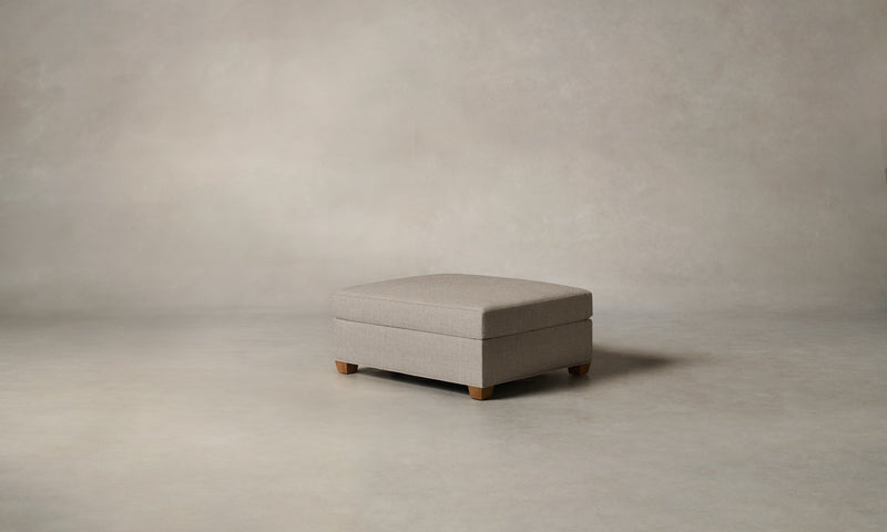 The Sullivan Ottoman - Performance Textural Weave Earthen
