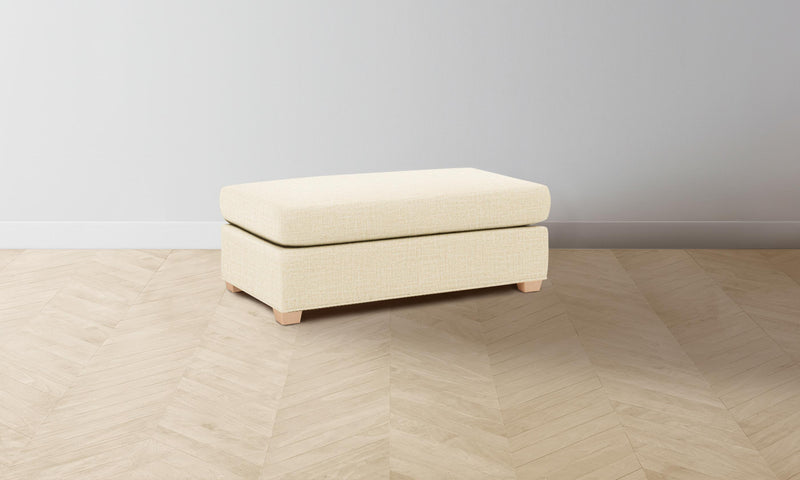 The Sullivan Ottoman - Performance Woven Chenille Desert