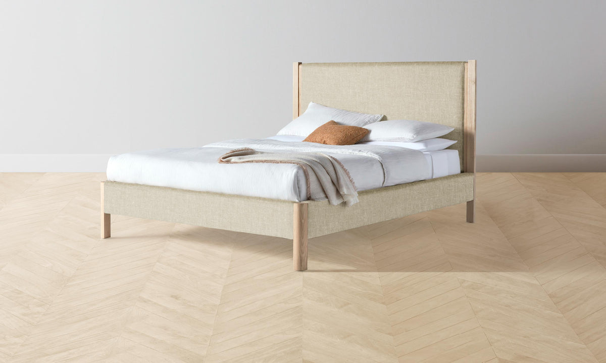 The Thompson Bed - Heritage Belgian Linen Alder