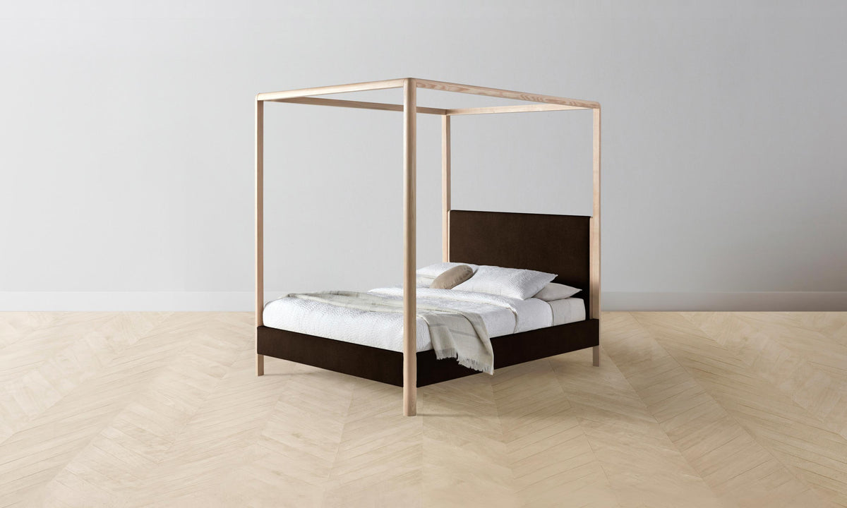 The Thompson Canopy Bed - Mohair Chocolate