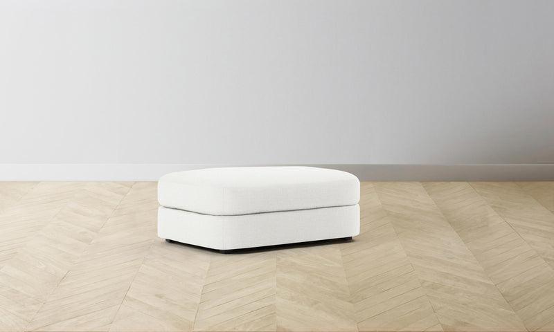 The Varick Ottoman - Performance Woven Chenille Lace