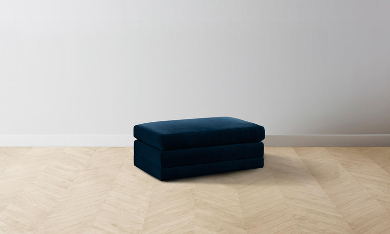 The Warren Ottoman - Mohair Admiral