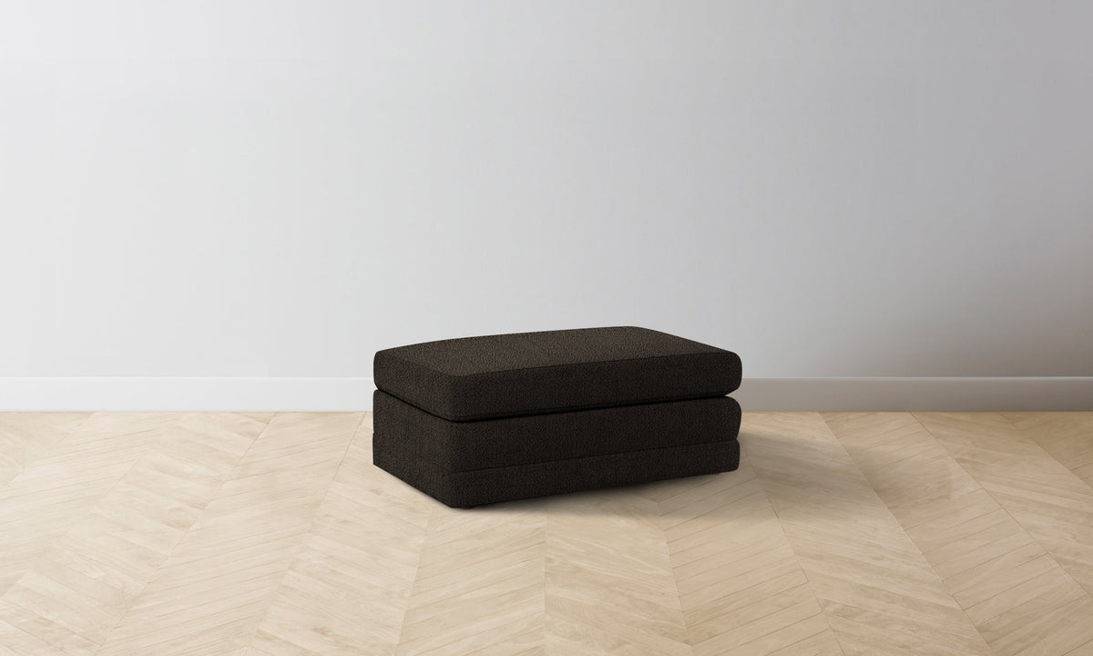 The Warren Ottoman - Performance Textural Weave Root