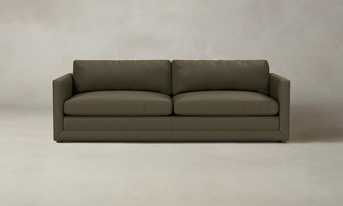 The Warren Sectional - Pebbled Leather Truffle