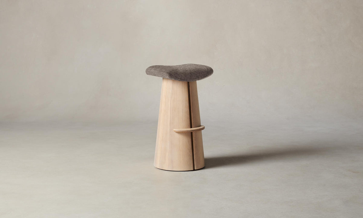 The Weston Bar & Counter Stool - Heritage Belgian Linen Carob