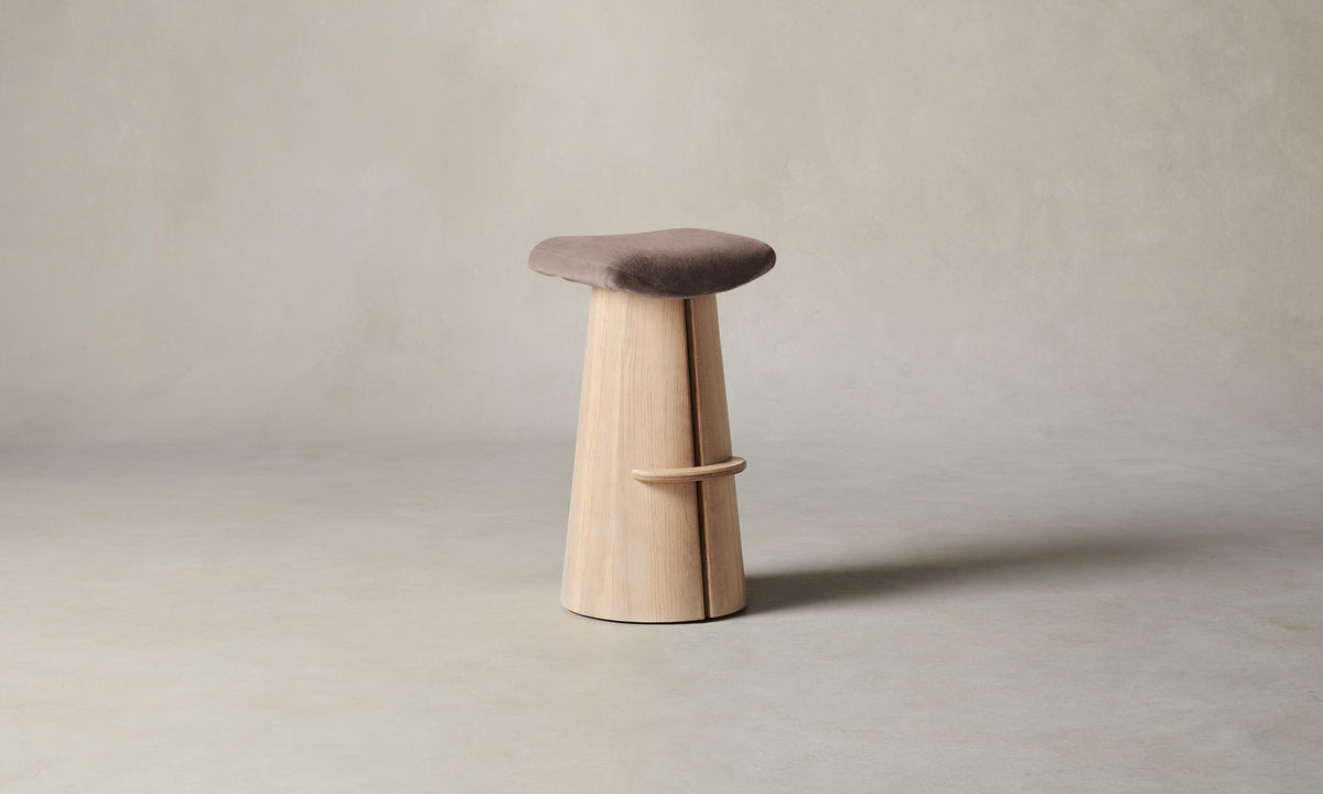 The Weston Bar & Counter Stool - Mohair Peony