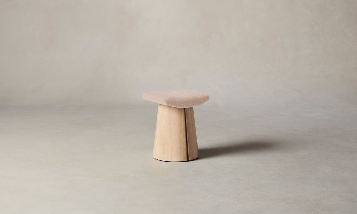 The Weston Stool - Heritage Belgian Linen Petal